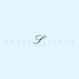 Letter S Script Temporary Tattoo (Set of 3)