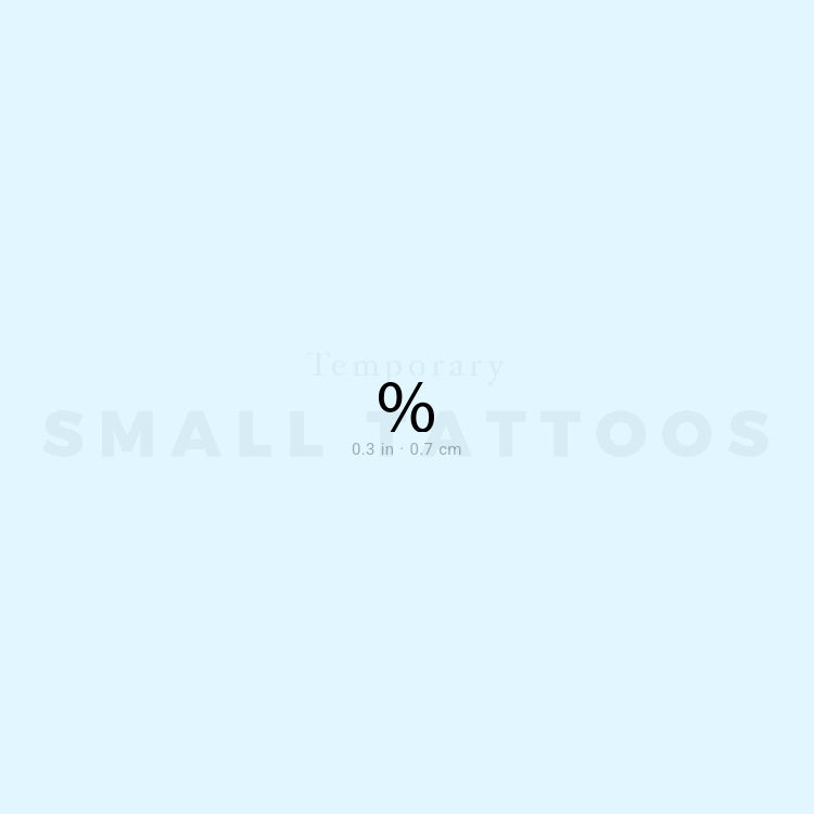 Percentage Sign % Temporary Tattoo (Set of 3)