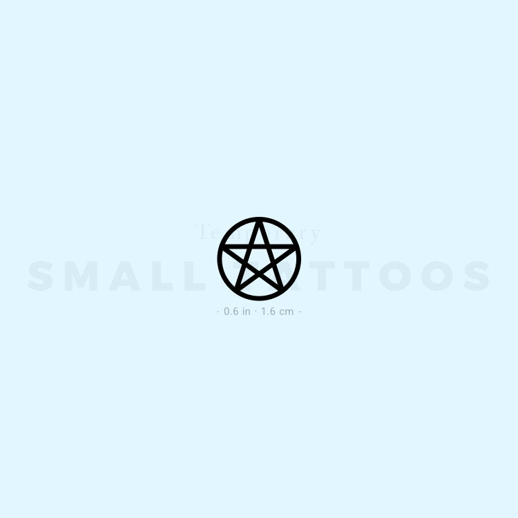 Tatuaje temporal de pentáculo (juego de 3)