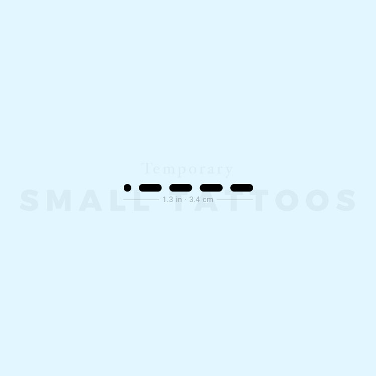 Morse Code 1 Temporary Tattoo (Set of 3)