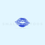 Blue Kiss Mark Temporary Tattoo (Set of 3)