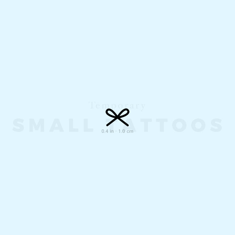 Tiny Ribbon Bow Temporary Tattoo (Set of 3)