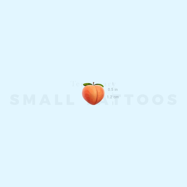 Tatuaje temporal de emoji de melocotón (juego de 3)