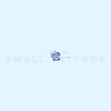 Tiny Blue Pansy Temporary Tattoo (Set of 3)