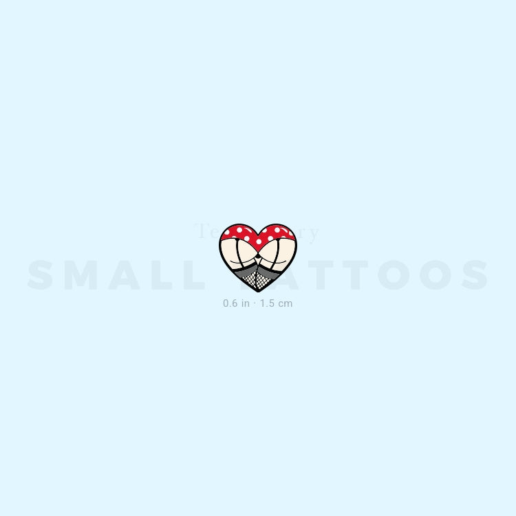 Sexy Butt Heart Temporary Tattoo (Set of 3)