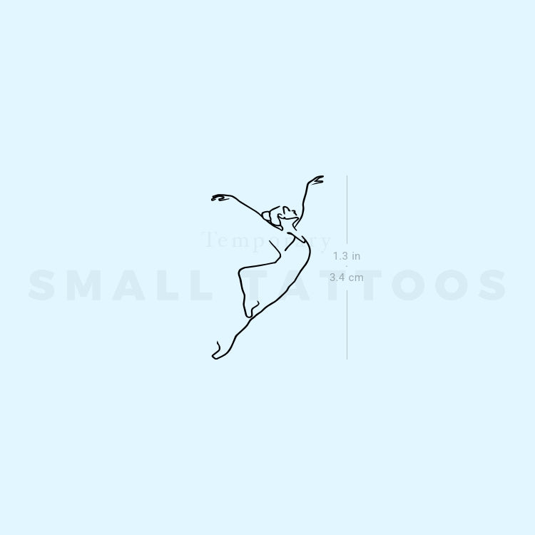 Golden Ballerina Temporary Tattoo (Set of 3)