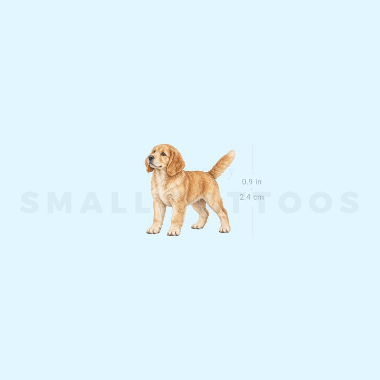 Golden Retriever Puppy Temporary Tattoo (Set of 3)
