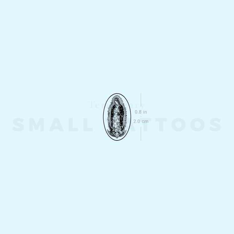 Our Lady Of Guadalupe Medallion Temporary Tattoo (Set of 3)
