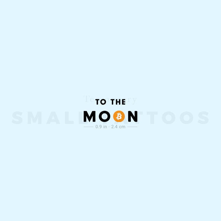 Tatuaje temporal "To The Moon" (juego de 3)