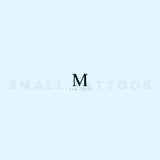 Uppercase Mu Temporary Tattoo (Set of 3)