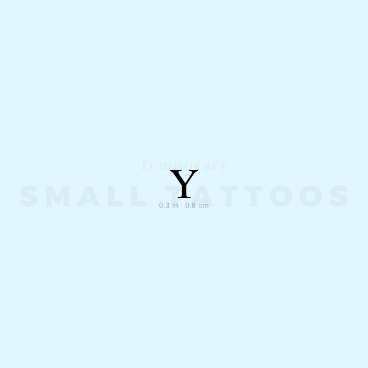 Uppercase Upsilon Temporary Tattoo (Set of 3)