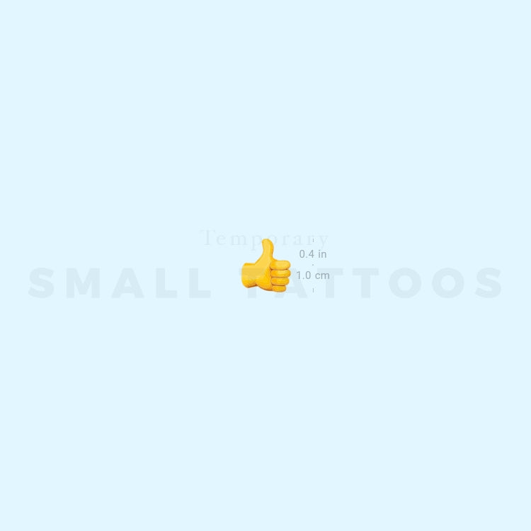 Tatuaje temporal de emoji de pulgar hacia arriba (juego de 3)