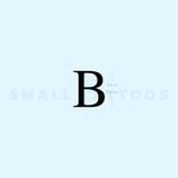 Uppercase B Temporary Tattoo (Set of 3)