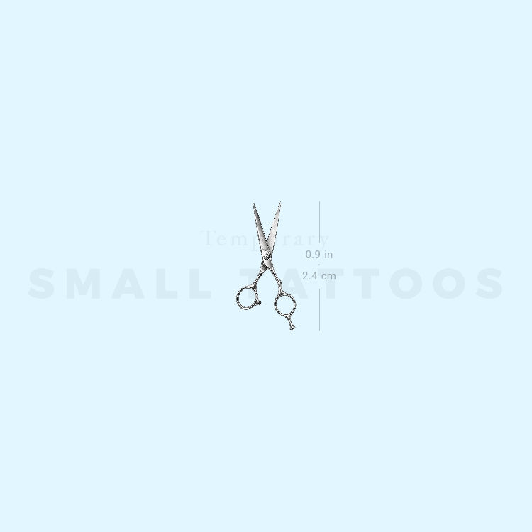 Hairdressing Scissors Temporary Tattoo (Set of 3)