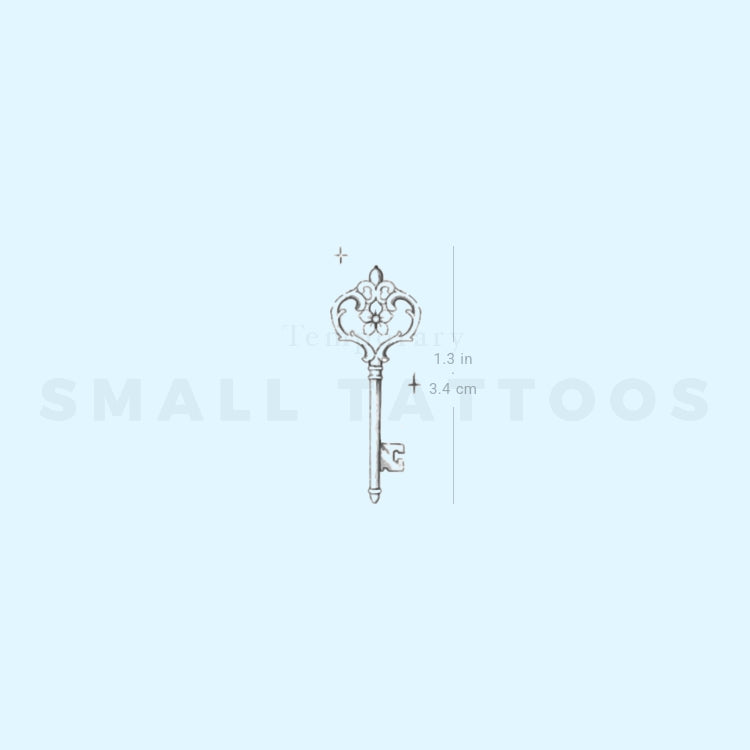 Vintage Key By Stefano Mazza Temporary Tattoo (Set of 3)