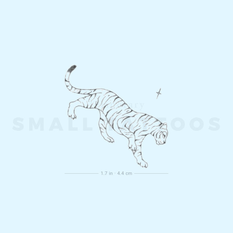 Tiger By Stefano Mazza Temporary Tattoo (Set of 3)