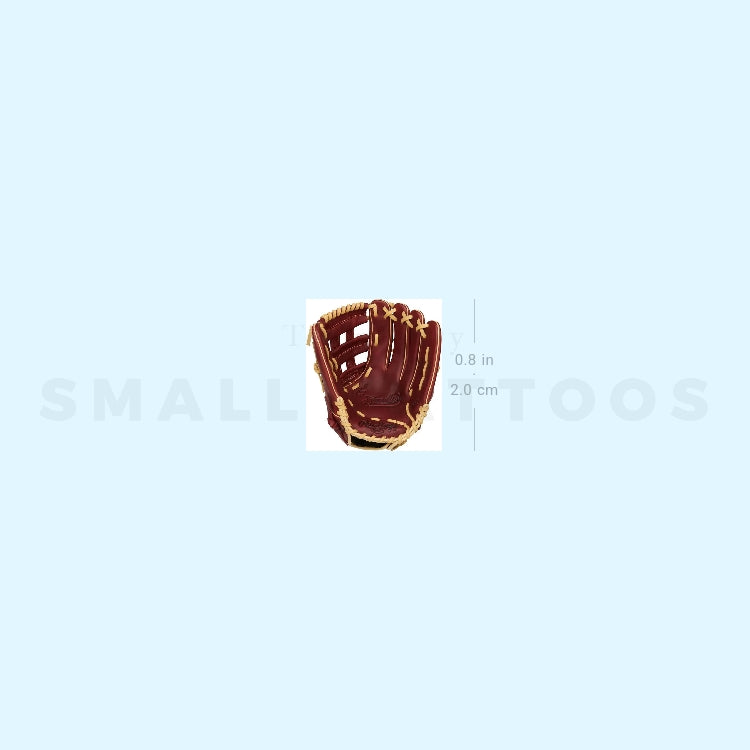 Baseball Glove Temporary Tattoo (Set of 3)