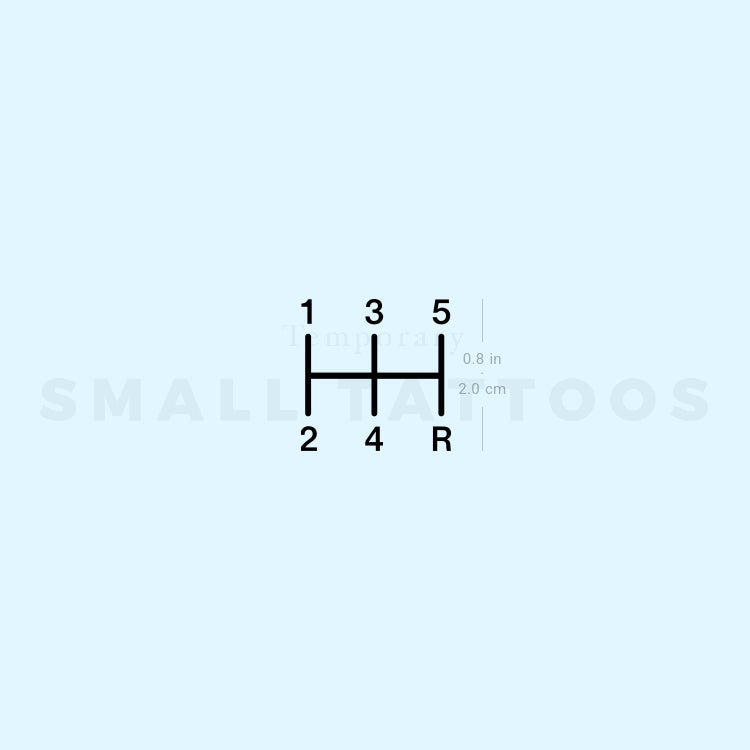 Gear Shift Patterns Temporary Tattoo (Set of 3)