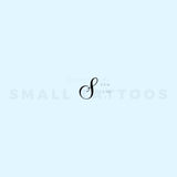 Little Letter S Script Temporary Tattoo (Set of 3)