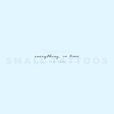 Everything, In Time Temporary Tattoo (Set of 3)