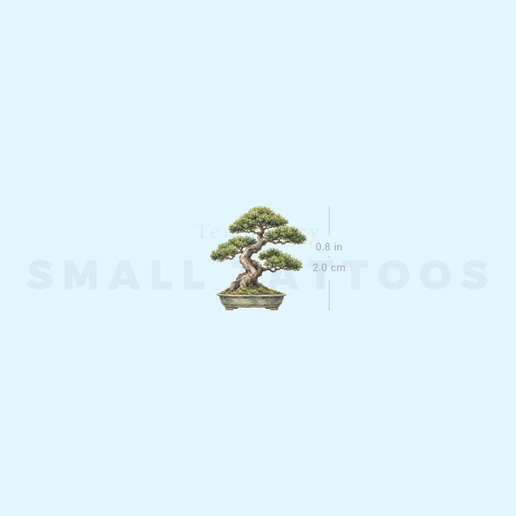 Watercolor Bonsai Temporary Tattoo (Set of 3)