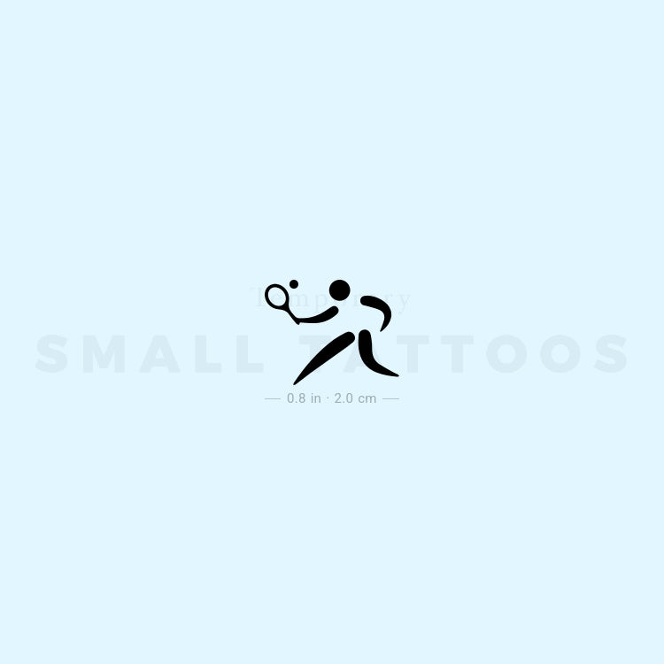 Tennis Symbol Temporary Tattoo (Set of 3)
