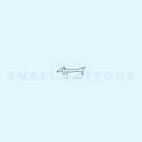 One Line Dachshund Temporary Tattoo (Set of 3)