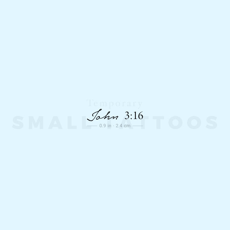 John 3:16 Temporary Tattoo (Set of 3)