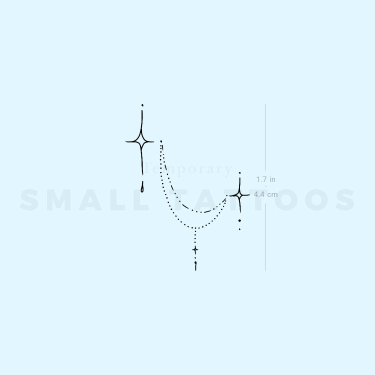 Star Ornament Temporary Tattoo By M3.Ink (Set of 3)