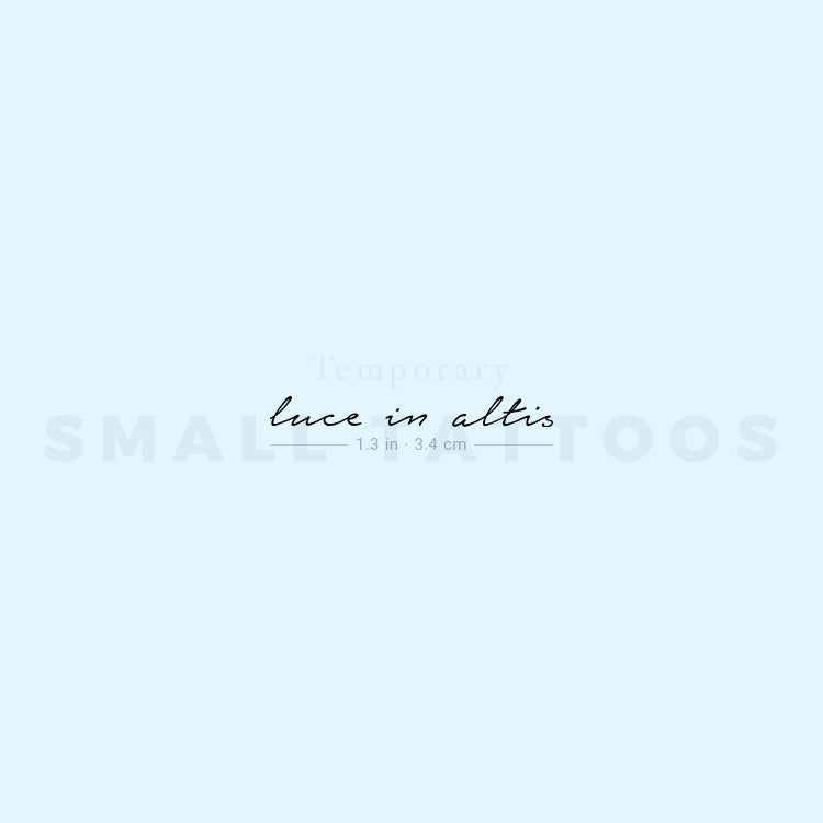 Luce In Altis Temporary Tattoo (Set of 3) Small Tattoos