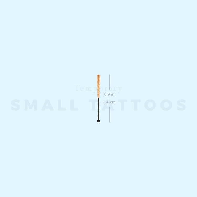 Baseball Bat Temporary Tattoo (Set of 3)