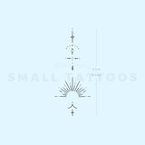 Vertical Ornament Temporary Tattoo By M3.Ink (Set of 3)