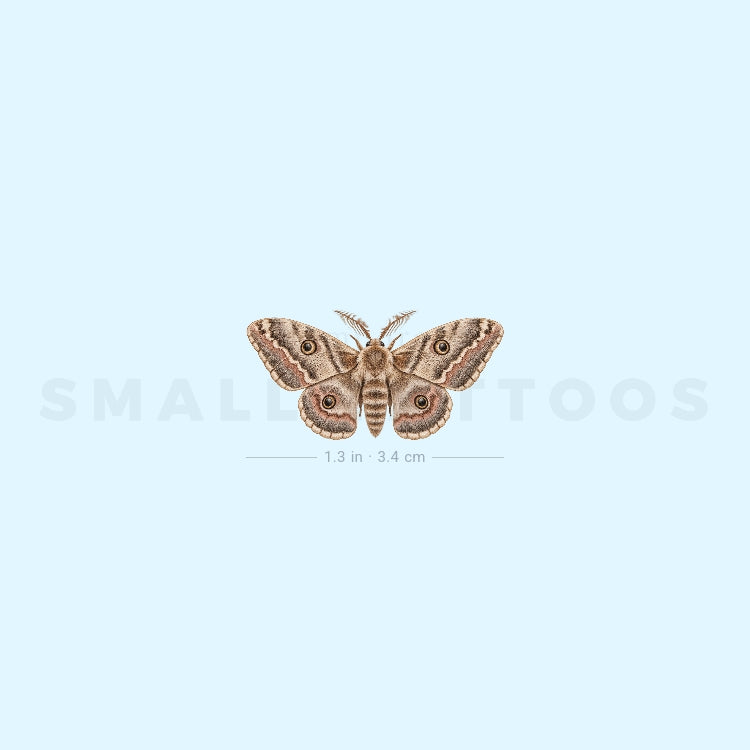 Watercolor Moth Temporary Tattoo (Set of 3)