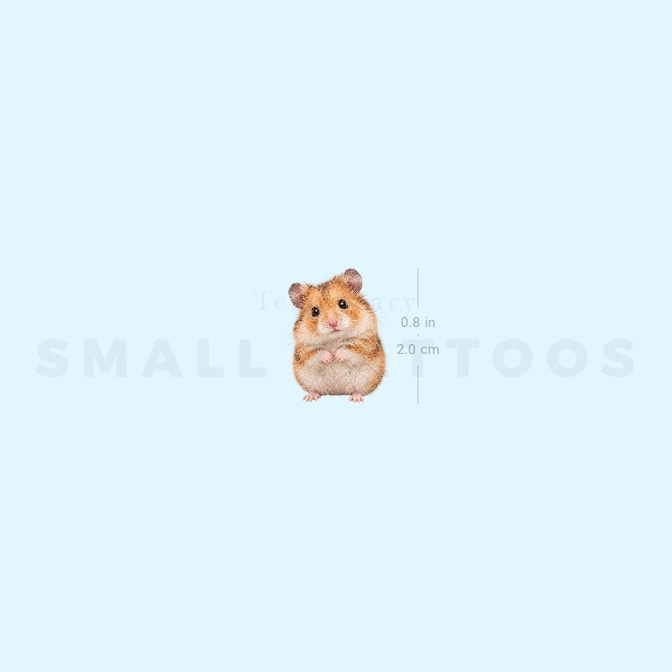 Watercolor Hamster Temporary Tattoo (Set of 3)