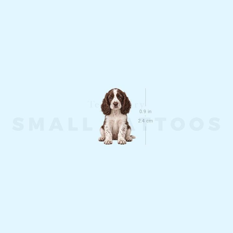Springer Spaniel Puppy Temporary Tattoo (Set of 3)