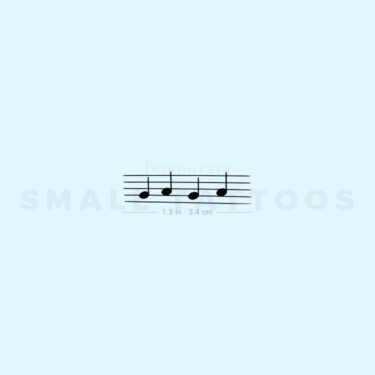 Lady Gaga Music Staff Temporary Tattoo (Set of 3)