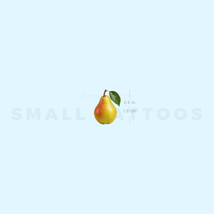 Pear Temporary Tattoo (Set of 3)