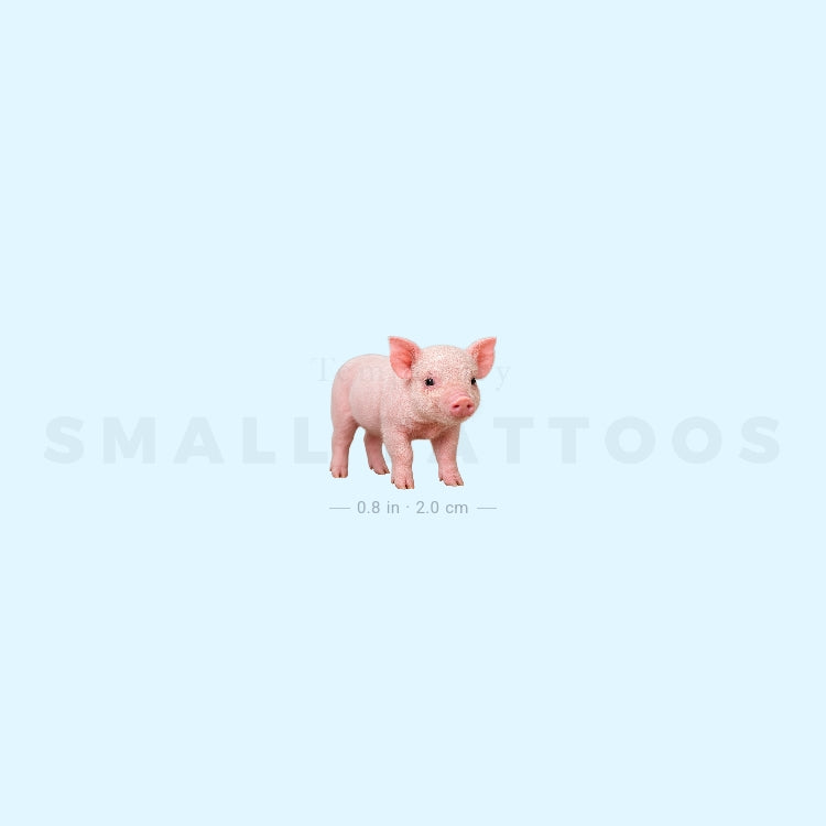 Baby Pig Temporary Tattoo (Set of 3)