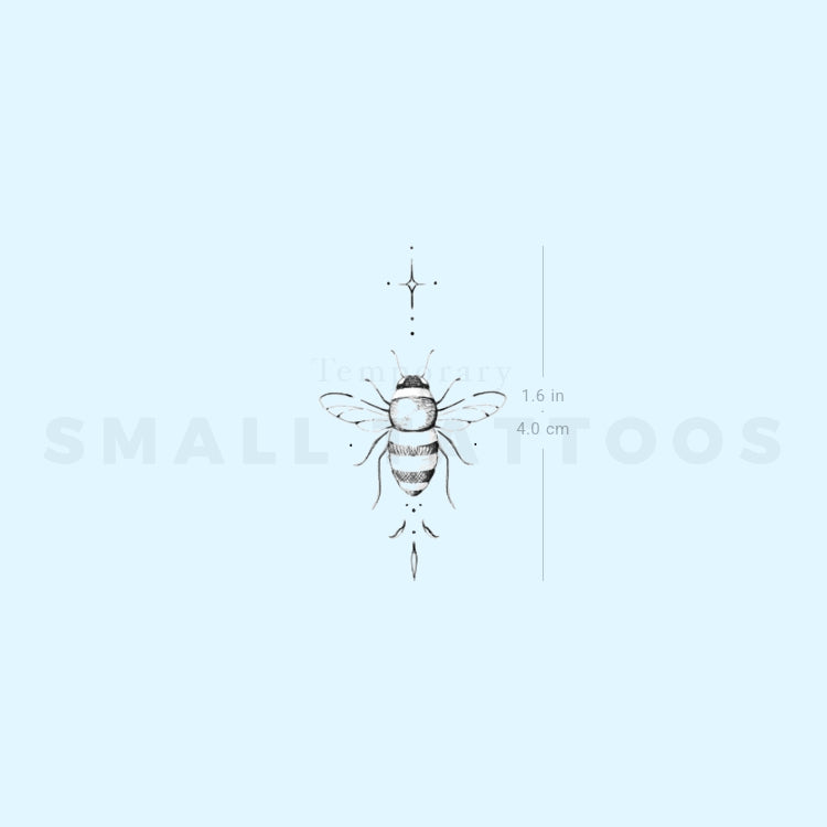 Ornamental Bee By Stefano Mazza Temporary Tattoo (Set of 3)