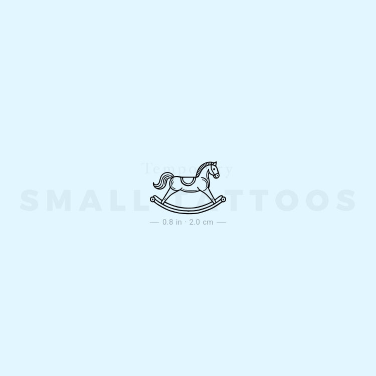 Rocking Horse Temporary Tattoo (Set of 3)