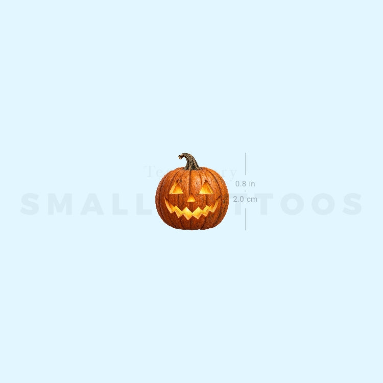 Watercolor Jack-o'-Lantern Temporary Tattoo (Set of 3)