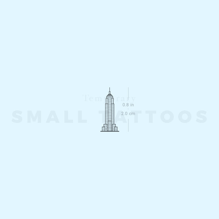 Tatuaje temporal del Empire State Building (juego de 3)