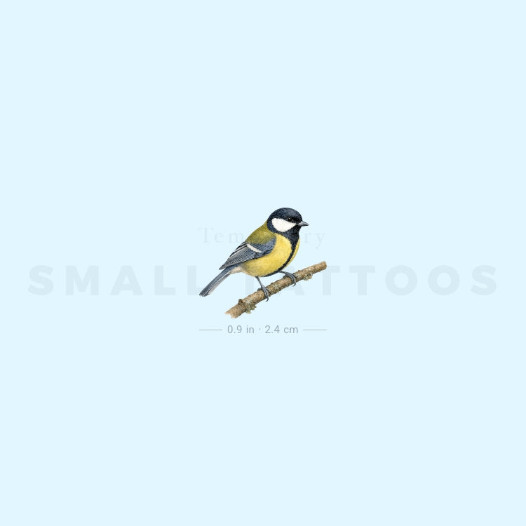 Great Tit Temporary Tattoo (Set of 3)