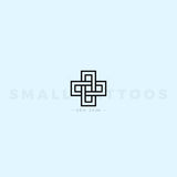 Squared Solomon's Knot Temporary Tattoo (Set of 3)
