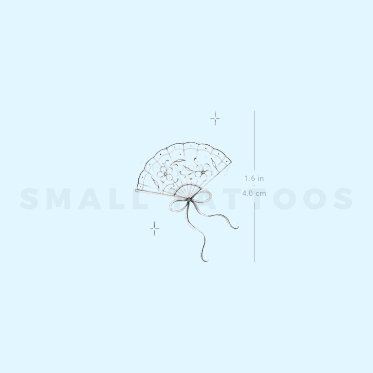 Hand Fan By Stefano Mazza Temporary Tattoo (Set of 3)