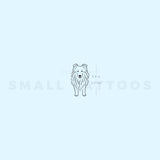 Fine Line Collie Temporary Tattoo (Set of 3)