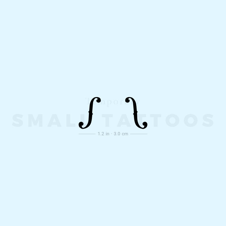 F-holes Temporary Tattoo (Set of 3)