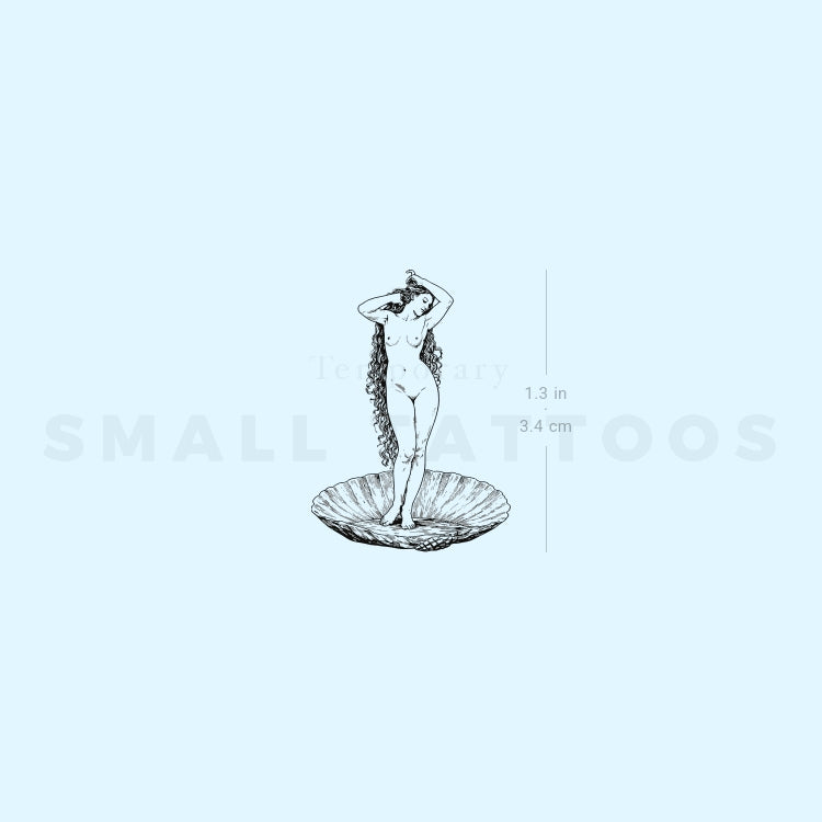 Venus By Bouguereau Temporary Tattoo (Set of 3)