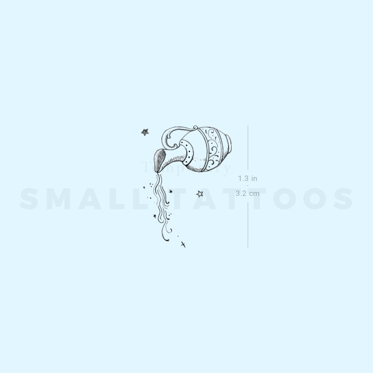 Water Jug By Stefano Mazza Temporary Tattoo (Set of 3)