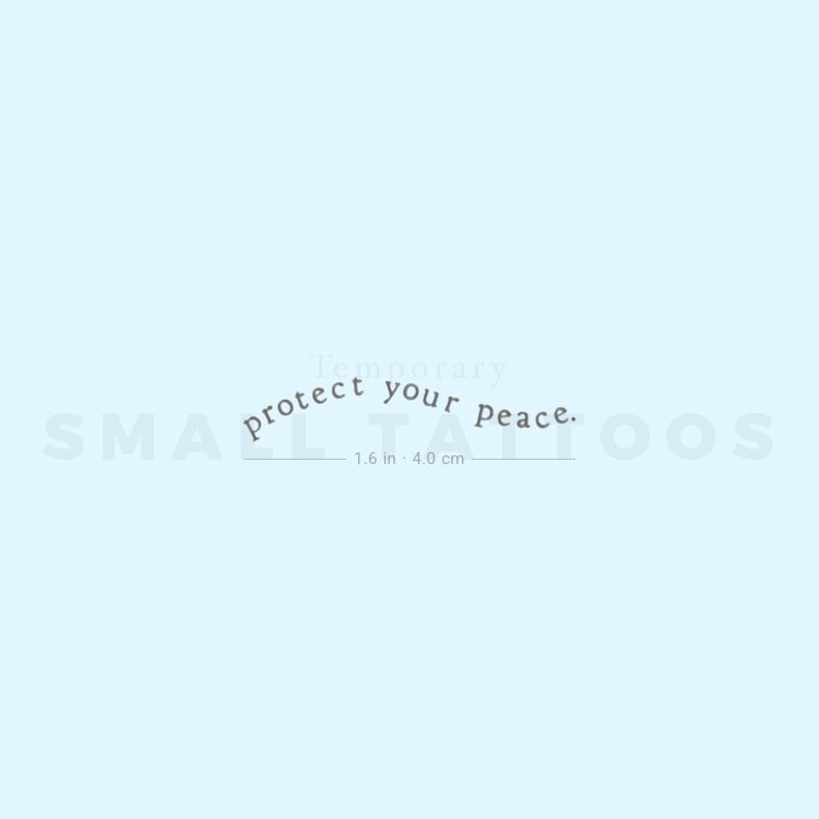 Protect Your Peace By Stefano Mazza Temporary Tattoo (Set of 3)